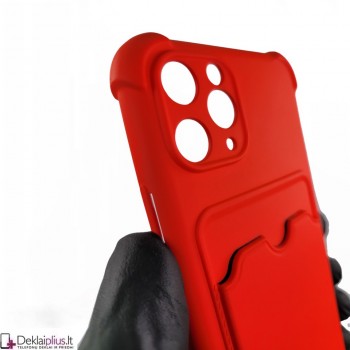 Anti-Shock dėklas su kišenėle - raudonas (Apple Iphone 11 Pro) Anti-Shock dėklas su kišenėle - raudonas (Apple Iphone 11 Pro)